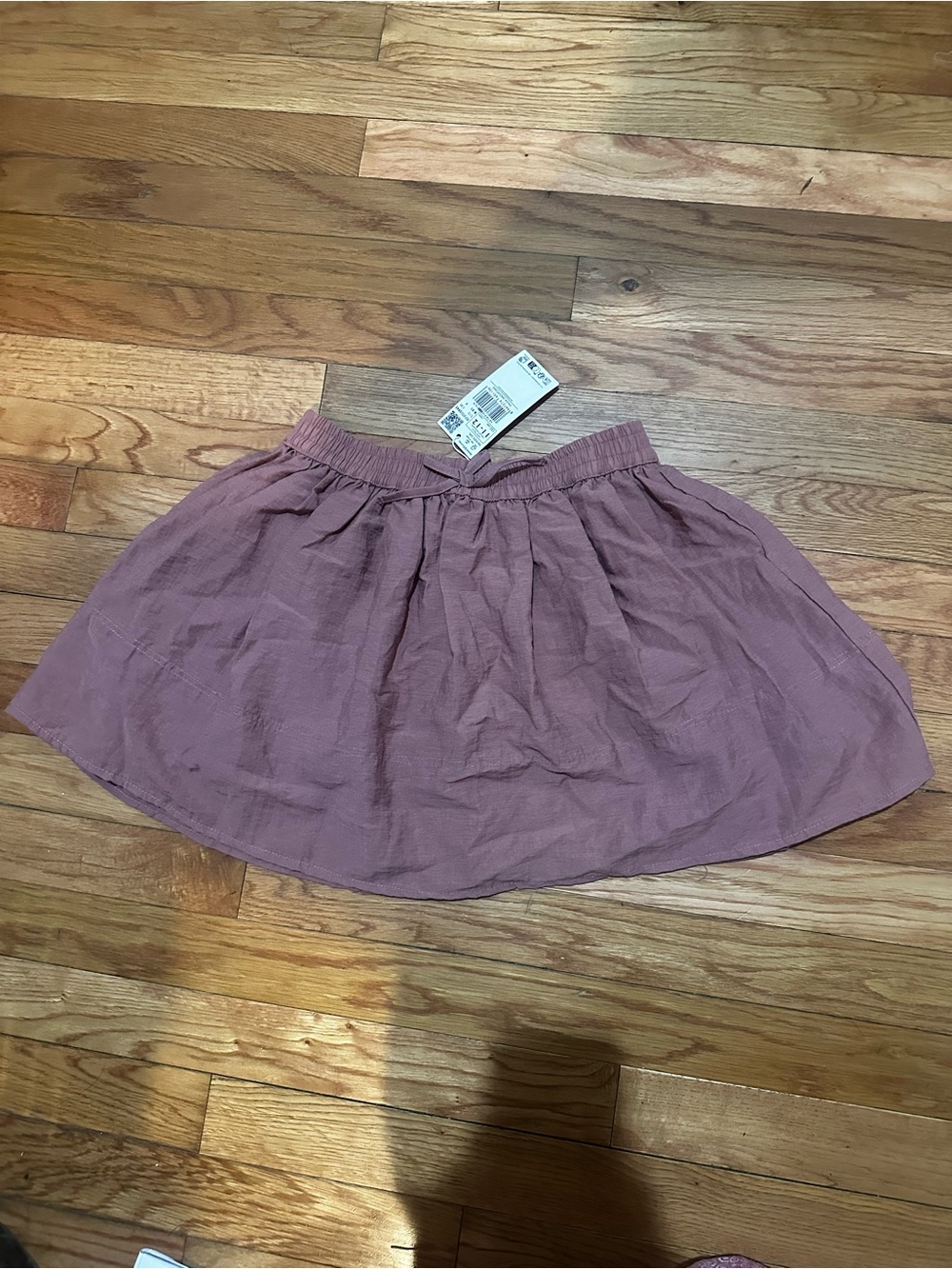 NWT MNG Mango Girls Dusty Pink Rose Skirt Lined Elastic Waist 11-12
